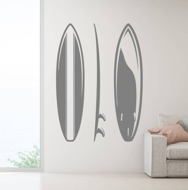 Sale Surfboard Wall Decals Set Of 3, Beach Decor - image 1