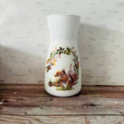 Red Squirrel Vase, Autumn Flower Gifts, Home Decor, Decorations, Lovers, Decorations - thumbnail 3