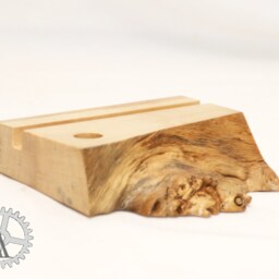 Maple Burl Pen & Business Card Holder Live Edge Desk Organizer - thumbnail 3