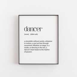 Set Of 3 Inspirational Dance Prints - Dance, Dancer & Rhythm Definition Wall Art Motivational Decor For Dancers, Musicians Studios - thumbnail 3