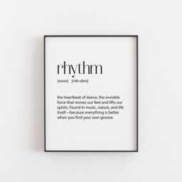 Set Of 3 Inspirational Dance Prints - Dance, Dancer & Rhythm Definition Wall Art Motivational Decor For Dancers, Musicians Studios - thumbnail 2