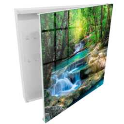 Paradise Oasis Wall Mounted Key Cabinet, Green Box For Home, Photographic Landscapes, Lovers Of Nature & Relaxation - thumbnail 2