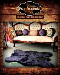 Faux Fur Bear Skin Rug - Shaggy Pelt Rug, Usa Made - thumbnail 1