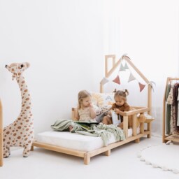 Toddler Floor Bed, Montessori Furniture, House Bed Frame, Nursery Playroom Decor, Kid Bedroom Furniture, Wooden Baby Indoor Playhouse - thumbnail 2