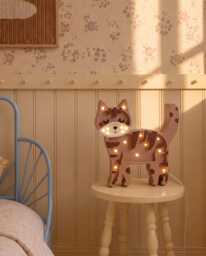 Wooden Cat Lamp For Kids, Led Night Light, Custom Kids Room Decor Light, For Gifts, Gifts - thumbnail 1