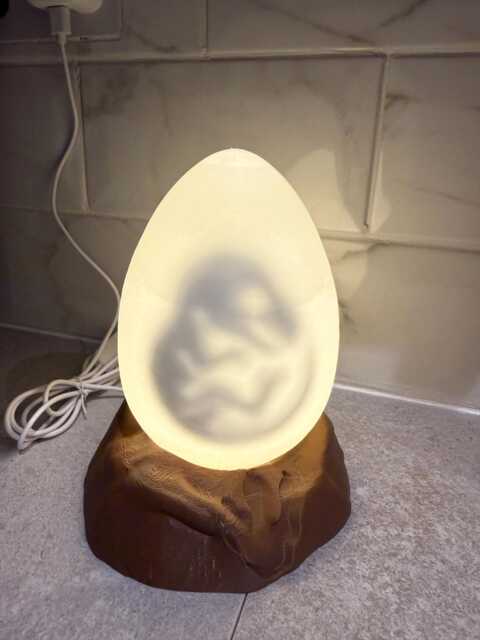 Jurassic Dinosaur Egg Lamp - 3D Printed Prehistoric Night Light - Unique Dino Gift For Kids & Adult - image 1
