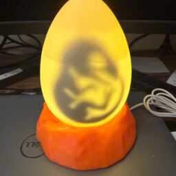 Jurassic Dinosaur Egg Lamp - 3D Printed Prehistoric Night Light - Unique Dino Gift For Kids & Adult - thumbnail 3
