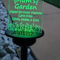 Personalised Solar Garden Light Engraved Led Acrylic Panel - thumbnail 4