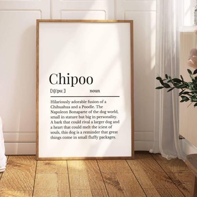 Chipoo Definition Print, Dog Wall Print For Owner, Owner Gift, Mum Gift Idea - image 1