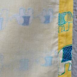 Cotton Baby Blanket With Elephant Print From India - thumbnail 3