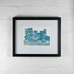 Handprinted Linocut Sirmione Castle, Lake Garda Art Print - thumbnail 3