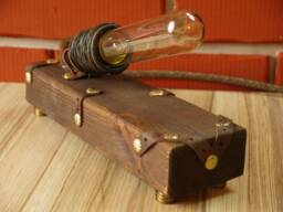 steampunk, Lamps, Wood, Edison Bulb, Table Lamp, Pendant Lighting, Handmade, Decorative Fixture Lighting Led Home - thumbnail 1