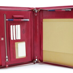 Zippered Portfolio, Business Padfolio, Leather Pocket Folder Organizer, Work Folder, Portfolio With Handles - thumbnail 2