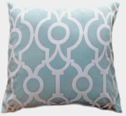 Pillow Custom Cover - Milky Blue Ice Powder Robin Egg Coral Modern 16x16, 18x18 - thumbnail 1