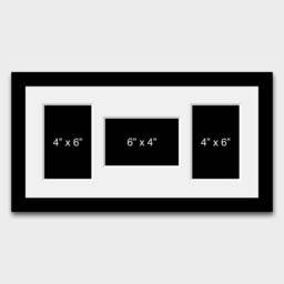 "Multi Photo Picture Frame - Holds 3 4"" X 6" - thumbnail 1