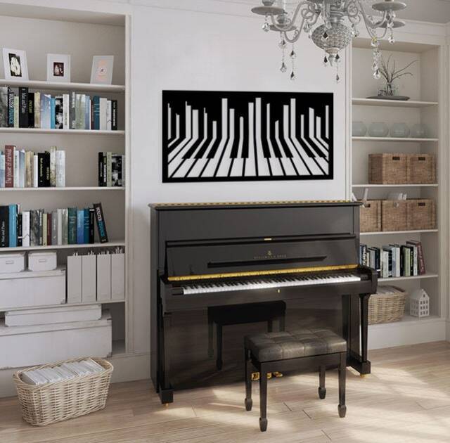 Piano Keys Art, Wooden Piano Keys, Room, Music Decoration