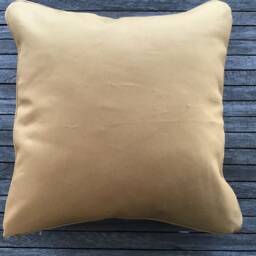 Embroidered Cat Cushion Cover Cream Wool Crepe, Copper Piping - thumbnail 3