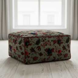 Tree Of Life Velvet Square Ottoman Cover - thumbnail 4