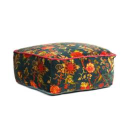Tree Of Life Velvet Square Ottoman Cover - thumbnail 3