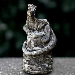 Large Dragon Statue Gothic Figurine Outdoor Wildlife Sculpture Cement Animal Decoration Handmade Halloween Decor Lover Gift - thumbnail 1