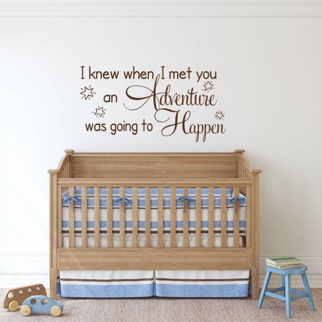 Adventure Nursery Wall Decal Baby Room Decor, Inspirational Quote P28 - image 1