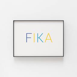 Scandinavian Wall Art, Fika Poster, Scande Art Print, Minimalist Modern, Pictures For Living Room Walls - thumbnail 2