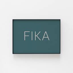 Scandinavian Wall Art, Fika Poster, Scande Art Print, Minimalist Modern, Pictures For Living Room Walls - thumbnail 3
