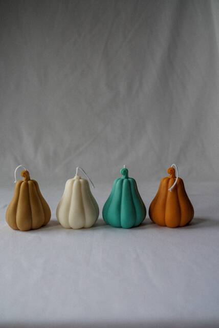 Enchanted Moon Pumpkin Candle Autumn Home Decor, Vegan Soy Wax - image 1