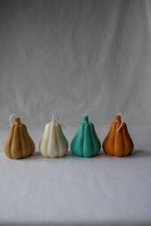 Enchanted Moon Pumpkin Candle Autumn Home Decor, Vegan Soy Wax - thumbnail 1