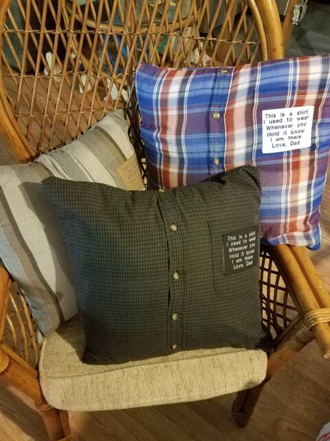 Custom Memory Pillow Made From Loved One's Clothing - 18x18 Inch