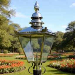 Victorian Lantern, Lamp Post Top Fitting, Garden Lighting Real Stainless With Glass, Steel Not Copper - thumbnail 3