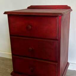 Bedside Nightstands, Hand Painted Distressed Rustic Emperor's Silk Chest - thumbnail 4