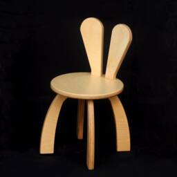 Plywood Bunny Chair, Modern Kids Stool, Furniture For Kids - thumbnail 2