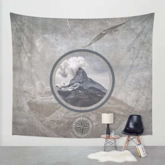 Mountain Wall Tapestry, Nature Tapestry, Mountain Photography, Landscape Decor - image 1