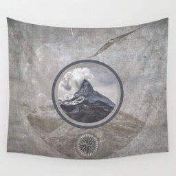 Mountain Wall Tapestry, Nature Tapestry, Mountain Photography, Landscape Decor - thumbnail 3