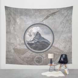 Mountain Wall Tapestry, Nature Tapestry, Mountain Photography, Landscape Decor - thumbnail 1