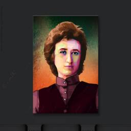 Rosa Luxemburg Pop Art Icons Pictures Cult(Ure For Living Room, Hallway + Office, Digital On Canvas, Personalized Gift Her & Him - thumbnail 1