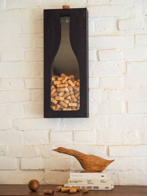 Porto Wine Cork Holder - Birch Plywood Wall Art, Gift For Lovers - image 1