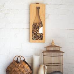 Porto Wine Cork Holder - Birch Plywood Wall Art, Gift For Lovers - thumbnail 3