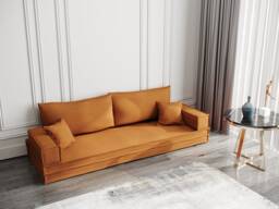 Arabic Majlis Floor Sofa, Kantha Quilt Couch, Bead Fiber Pillow - thumbnail 1
