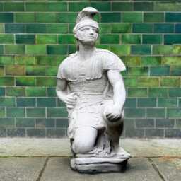 Large Soldier Statue Outdoor Military Figure Stone Memorial Soldier Sculpture Cement Ornament Garden Gothic Art Lover Gift Yard - thumbnail 3