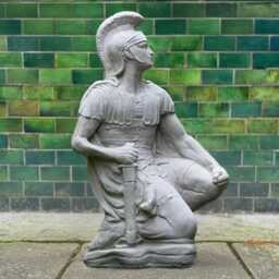 Large Soldier Statue Outdoor Military Figure Stone Memorial Soldier Sculpture Cement Ornament Garden Gothic Art Lover Gift Yard - thumbnail 2