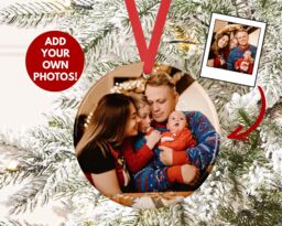 Personalised Photo Christmas Tree Bauble - Family Photo Christmas Decoration Xmas Ornament Bauble Custom Ornament For Your Tree - thumbnail 1