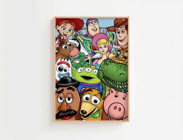 Toy Portrait Print - 1 Nursery Wall Art Poster, Printed Or Framed - image 1