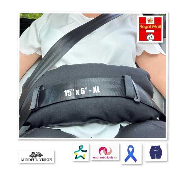 xl Seatbelt Pillow Abdominal Surgery Recovery, Handmade Cotton Canvas - image 1