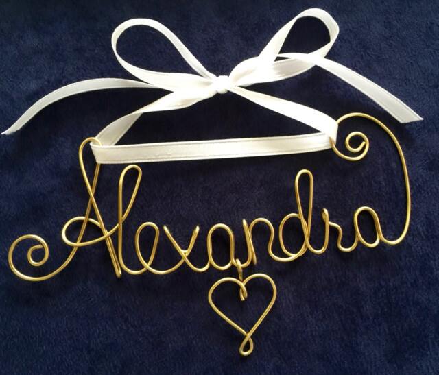 Personalized Nursery Wall Art~Children's Room Decor~Wall Letters~Any Name~Gift For Baby~Custom Made~Handcrafted Wire Name Ornament - image 1