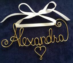 Personalized Nursery Wall Art~Children's Room Decor~Wall Letters~Any Name~Gift For Baby~Custom Made~Handcrafted Wire Name Ornament - thumbnail 1