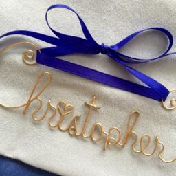 Personalized Nursery Wall Art~Children's Room Decor~Wall Letters~Any Name~Gift For Baby~Custom Made~Handcrafted Wire Name Ornament - thumbnail 3