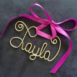 Personalized Nursery Wall Art~Children's Room Decor~Wall Letters~Any Name~Gift For Baby~Custom Made~Handcrafted Wire Name Ornament - thumbnail 2