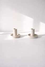 Handmade Concrete Taper Candle Holder, Minimalist Nordic Decor - thumbnail 1